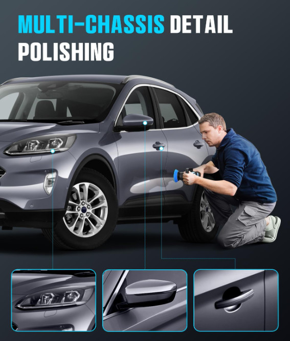 Mini Polisher 2-3in 750W Random Orbital 12mm Car Buffer