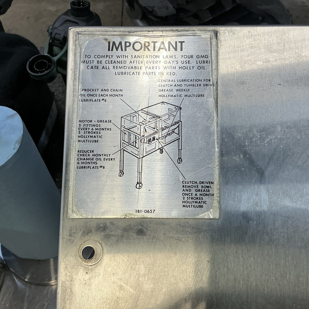Hollymatic Model 180A GMG Rear Panel 181 0538