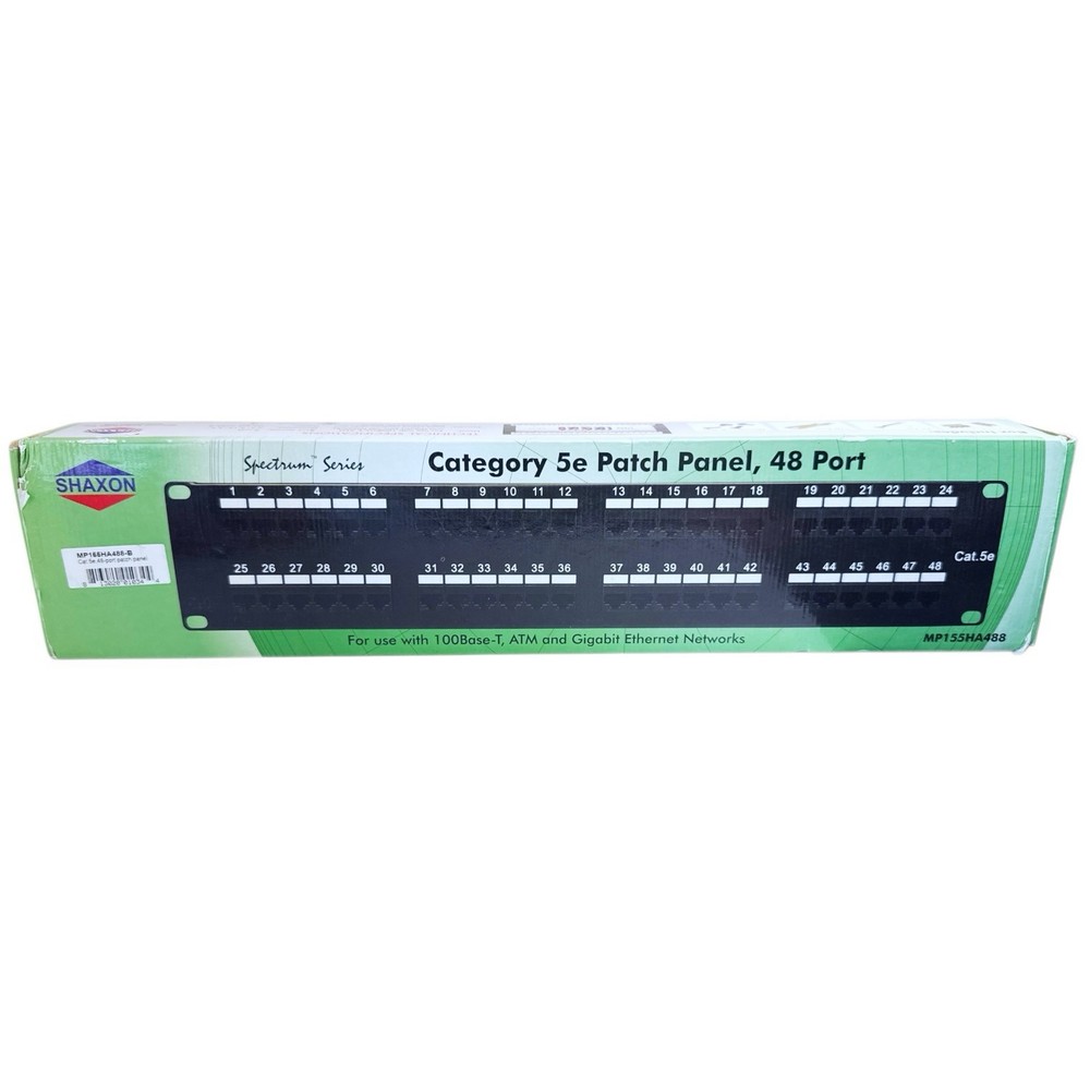 New Shaxon, 48 Port Cat 5e Patch Panel