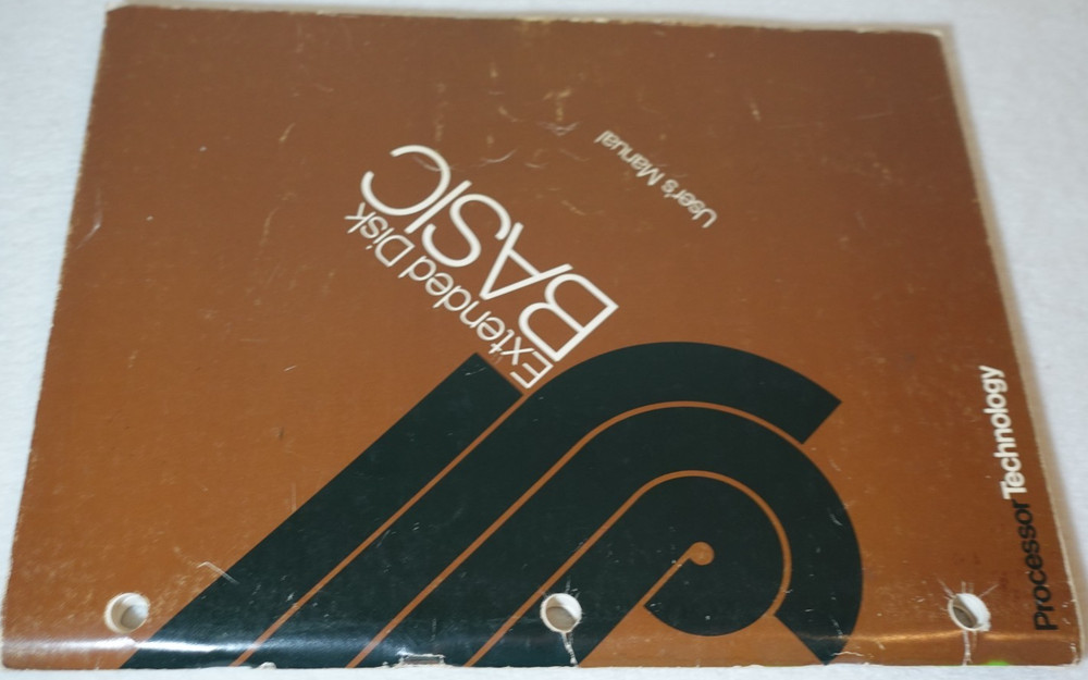 Processor Technology Extended Disk BASIC 1978 Vintage Original User's Manual
