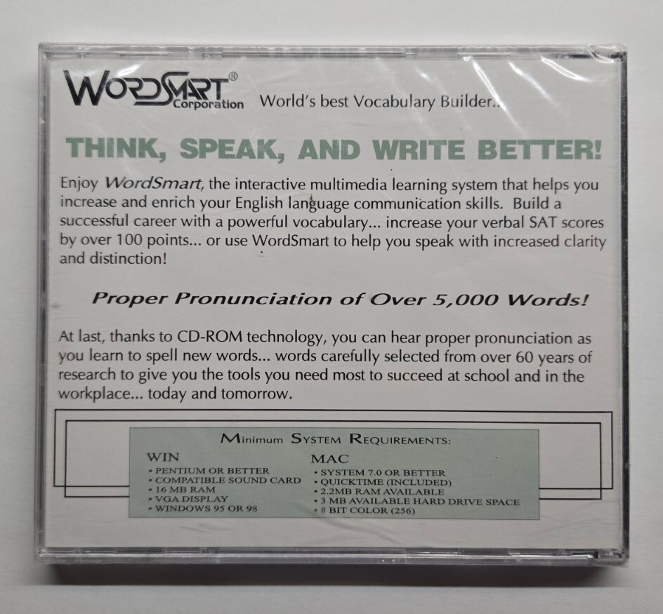 Think Speak & Write Better (PC CD-ROM, WordSmart)