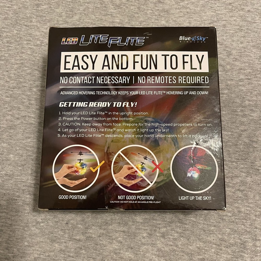 LED Lite Flite Hovering Mini Drone Rechargeable Color Changing Helicopter