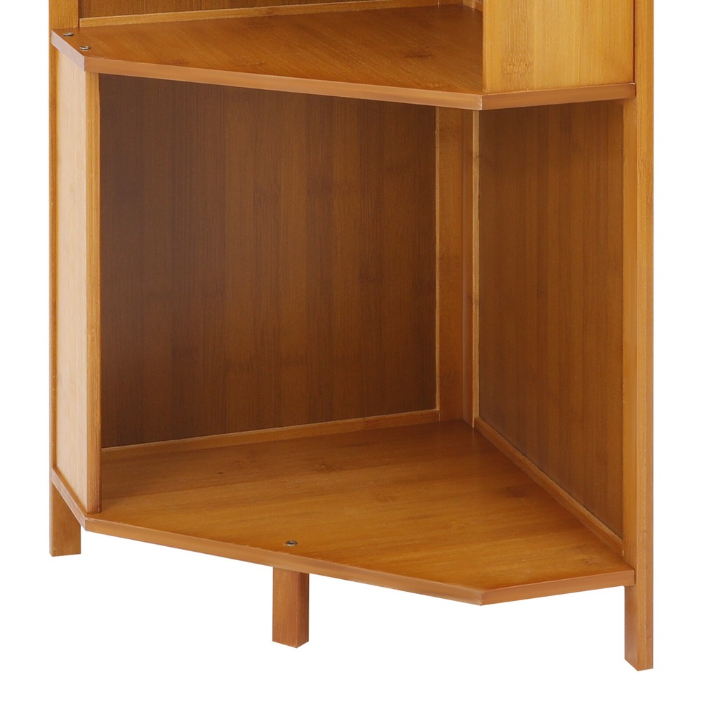 4-Tier Corner Bookcase Multifunctional Storage Stand A-Shaped Display Bookshelf