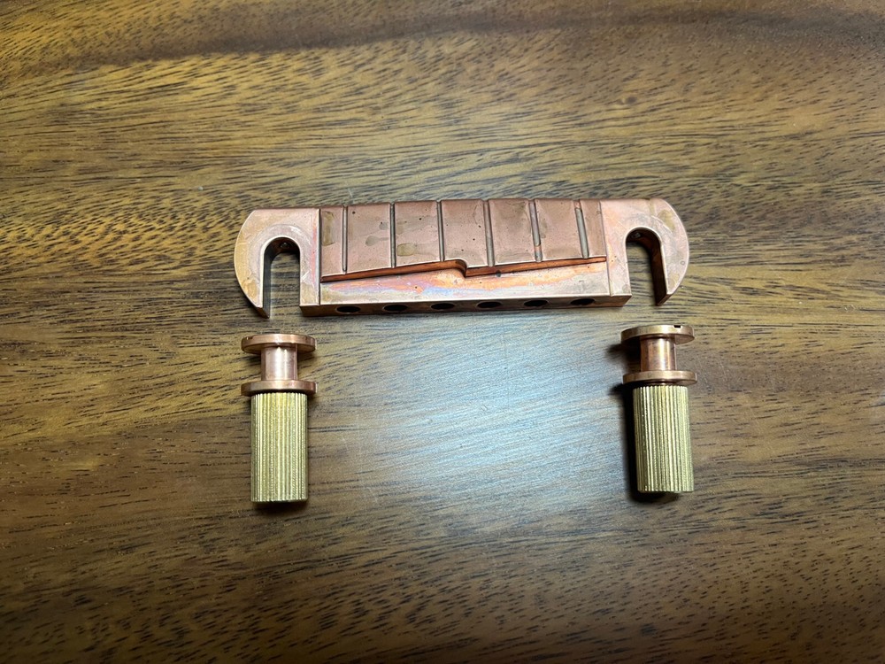 PRS Style Wraparound Bridge Tailpiece all brass