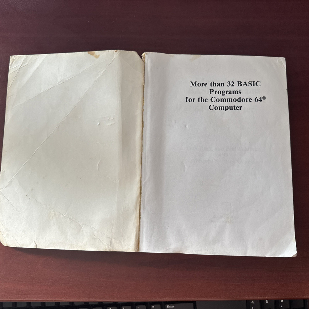 More Than 32 Basic Program For The Commodore 64 Computer Book Original Price Tag