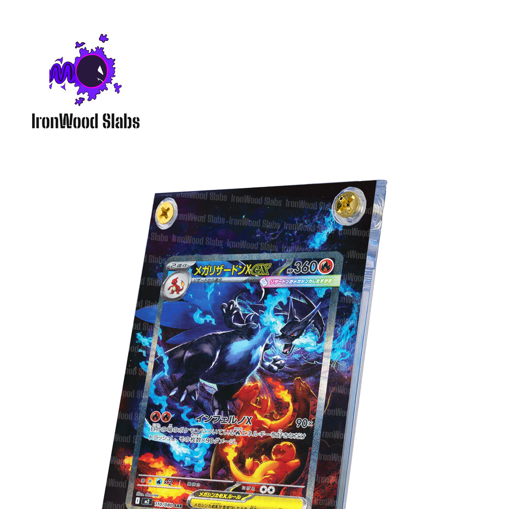 Mega Charizard X ex - Extended Art Display Case for Pokemon Trading Cards