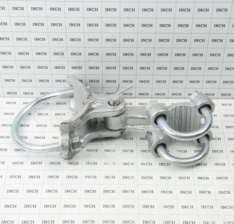 Chain Link 4" Adjustable 180 Degree Offset Arm Hinge Industrial Gate Hinge