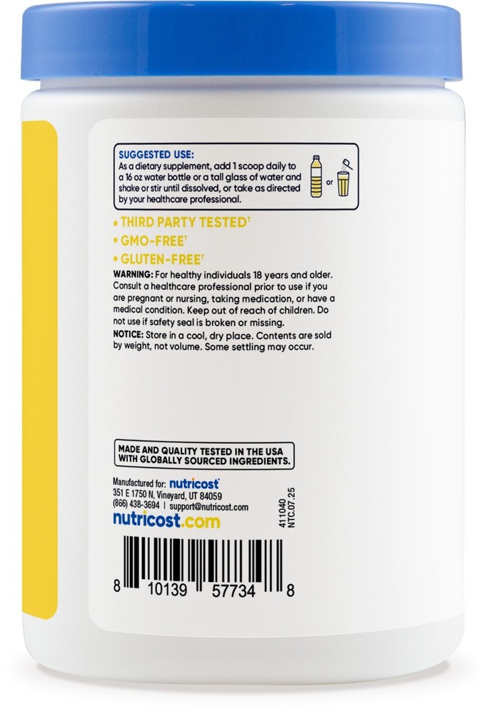 Nutricost Electrolytes Complex Powder (Pineapple Ice) 60 Servings - Zero Sugar