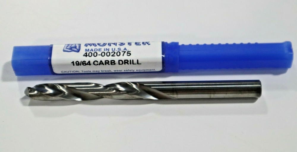 MONSTER TOOL, 19/64" CARBIDE DRILL, 2 FLUTE B357