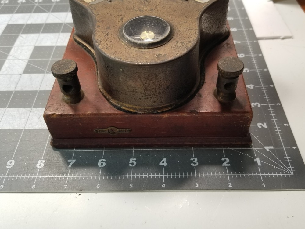 Roller Smith Direct Current Ammeter Meter USA Untested Steampunk Style