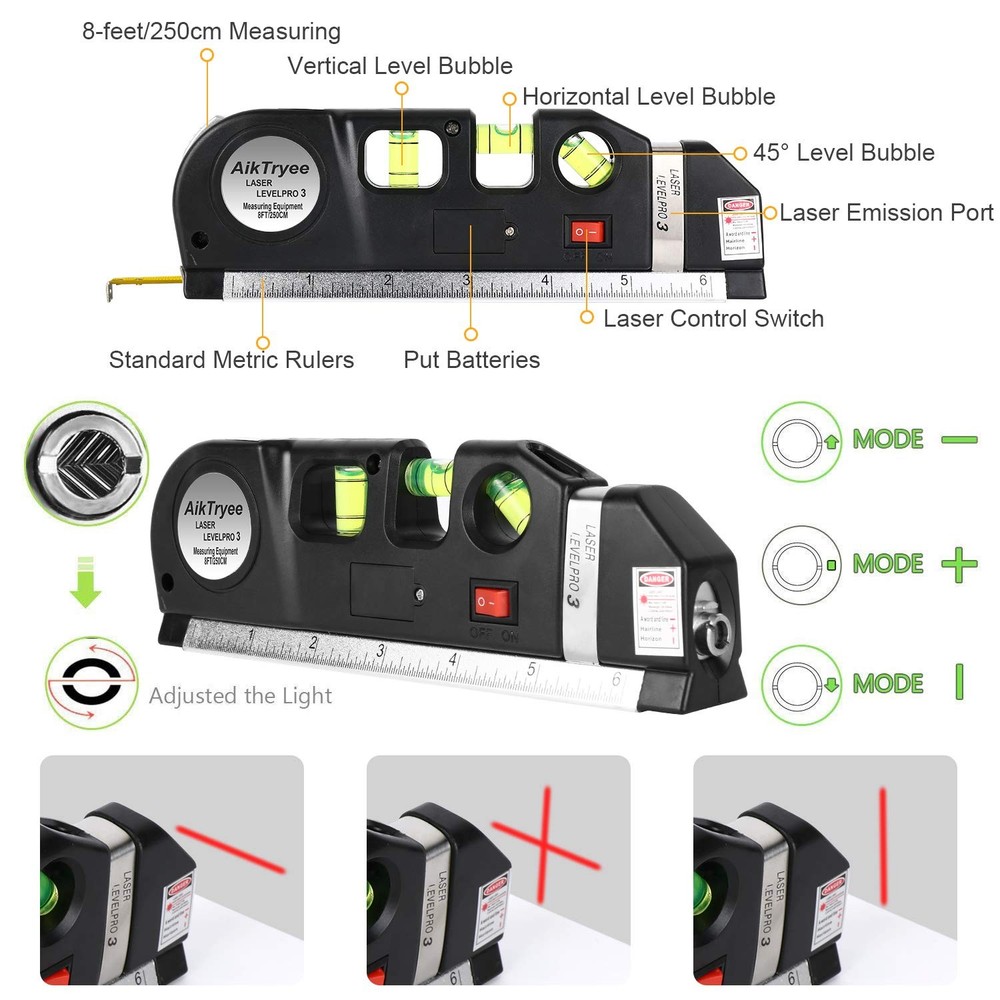 Laser Level Line Tool Multipurpose Laser Level Kit Standard Cross Line Laser