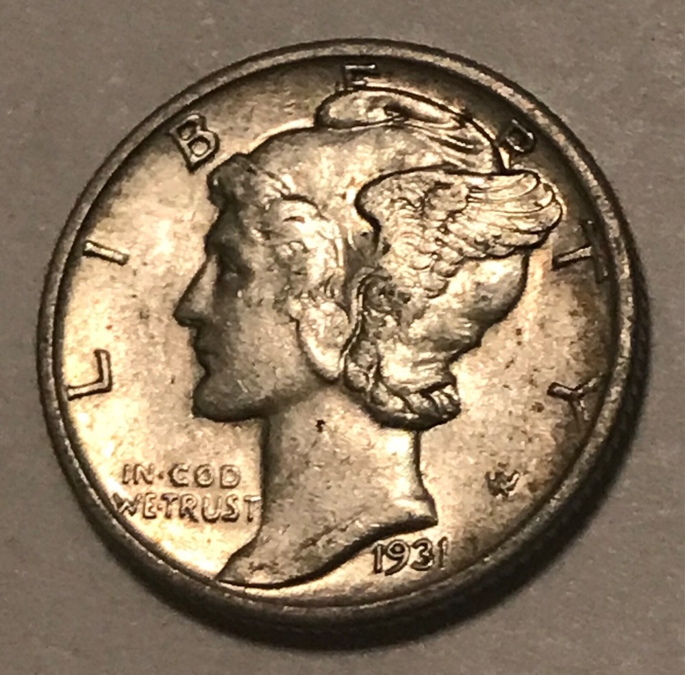 1931-S. Mercury Dime ,  Brilliant AU/ UNC