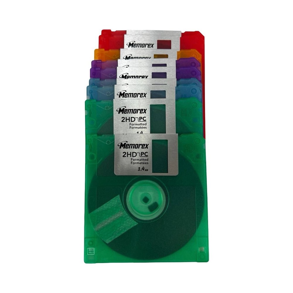 Memorex PC Formatted 3.5" Computer Diskettes 1.4 MB HD - 10 Disks
