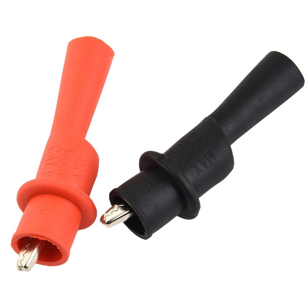 Accessories Clamp Measuring Tools 1Pair For Multi-Meter Tester Red+Black