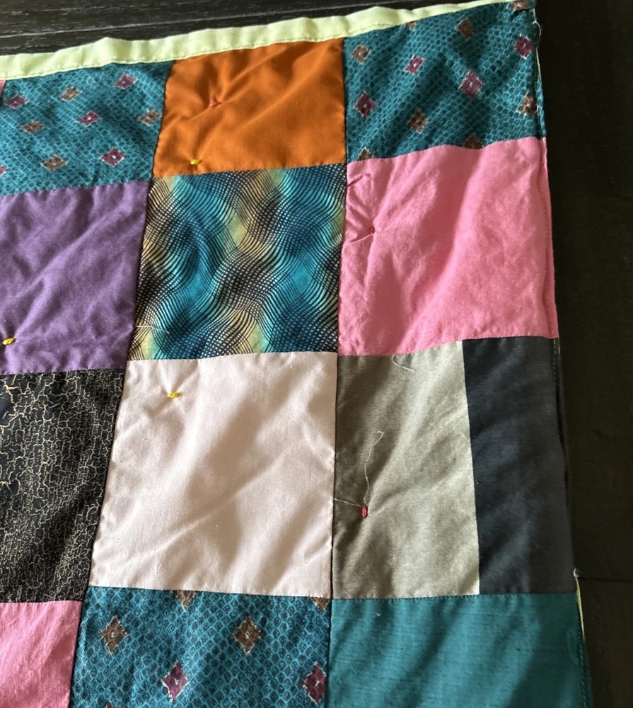 Handmade Quilt/Throw/Lap Blanket Animals Patchwork Squares, 48”X 36”.