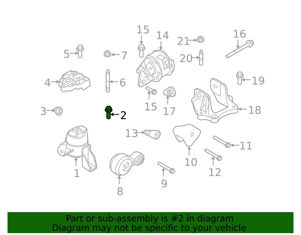 Genuine Ford Engine Mount Bolt W500433-S439