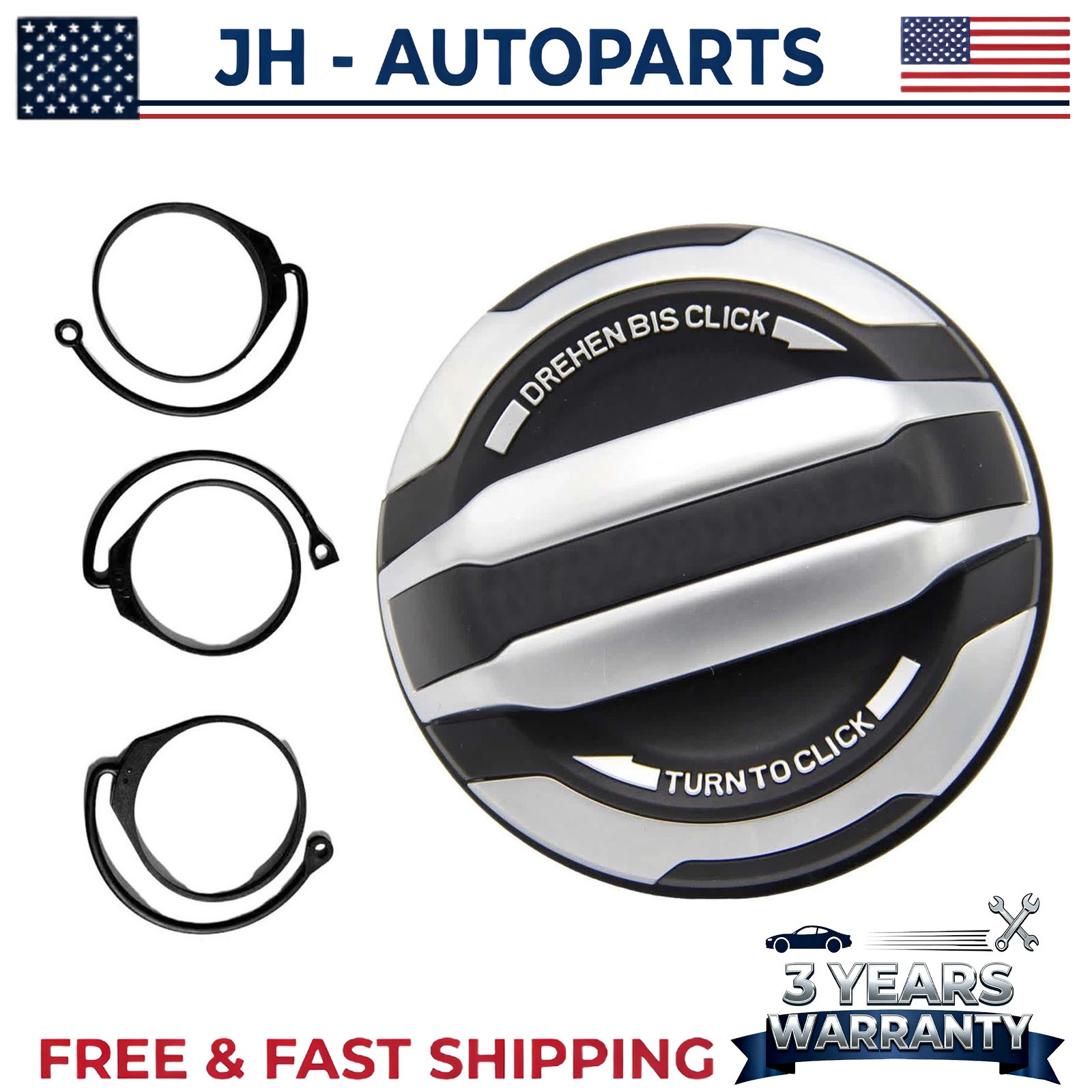 Fits Porsche 981/991,Cayenne,Panamera,Macan Gas Cap Aluminum-look 971044261 NEW