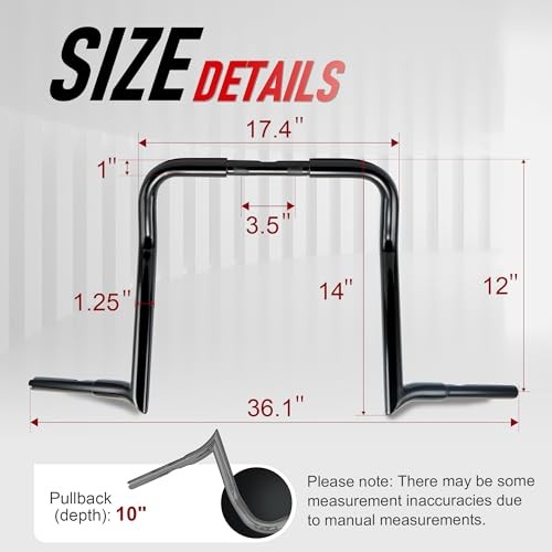 PRE-WIRED Meathook Monkey Bar 1 1/4" Bagger Apes Handlebars with 14" Black