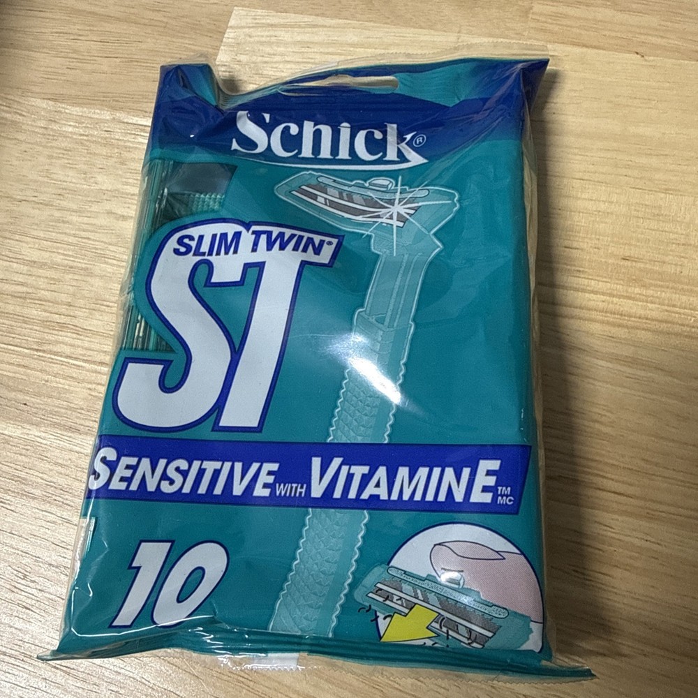 NOS Schick Slim Twin With Vitamin E 10pk 1995