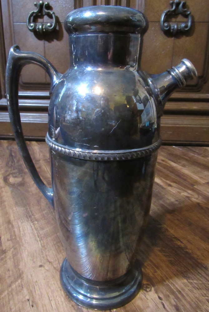 POOLE GEORGIAN EPC SILVER PLATED MARTINI PITCHER - #1002