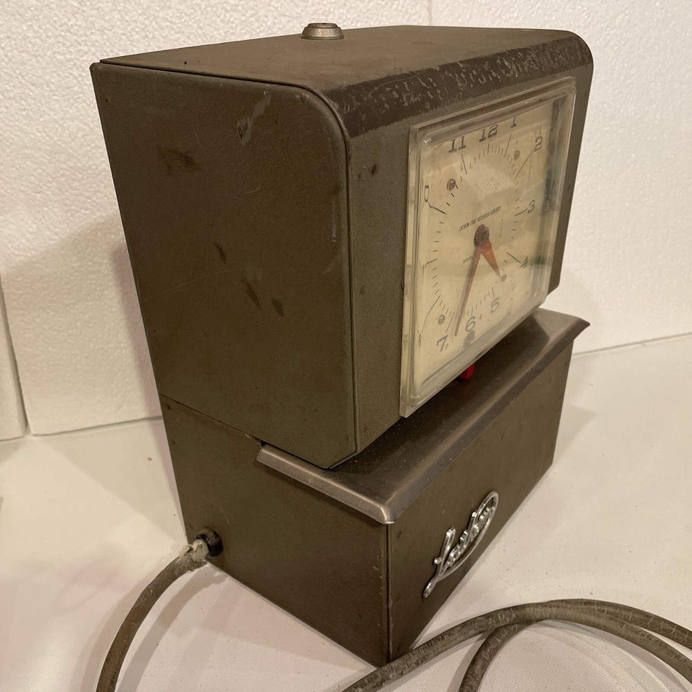 Vintage LATHEM Time Clock Recorder Punch - no key