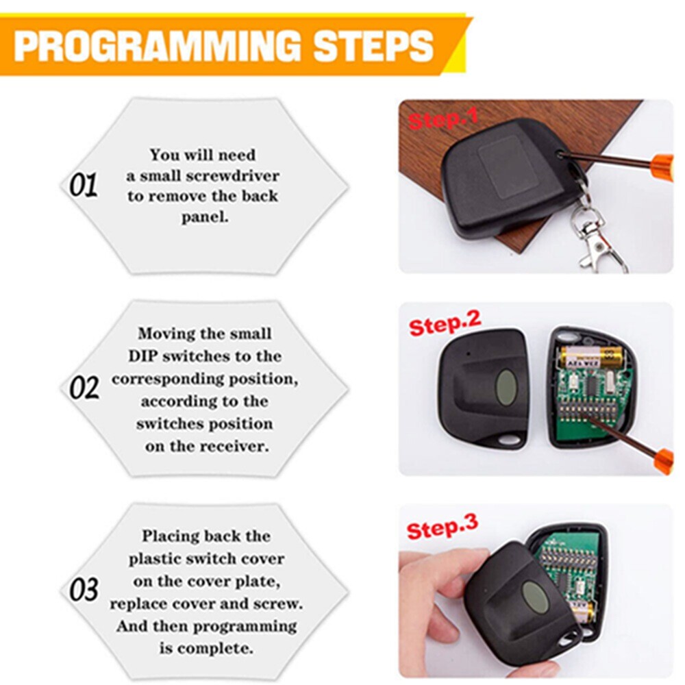 For Linear MultiCode 3089 300MHz 10 Dip Switch Mini Remote Control Gate Openers
