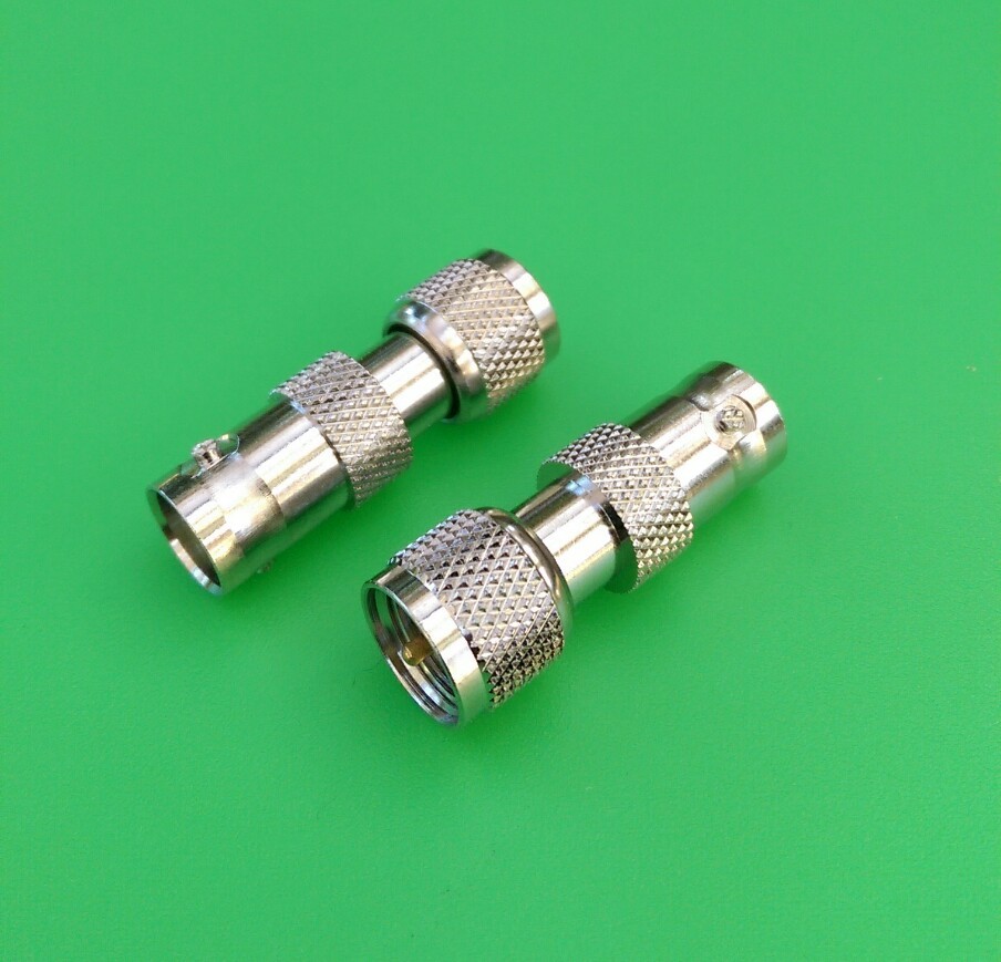 (2 PCS) Mini UHF Male To BNC Female Connector - USA Seller