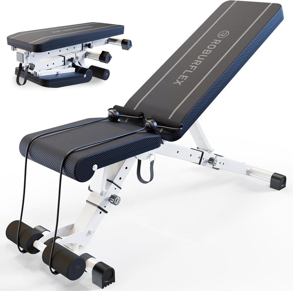 Adjustable/Foldable Workout Exercise Bench for Home Gym, Weightlifting and Stren
