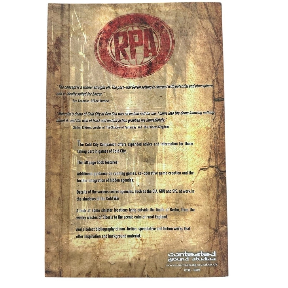 Cold city companion contested ground RPG