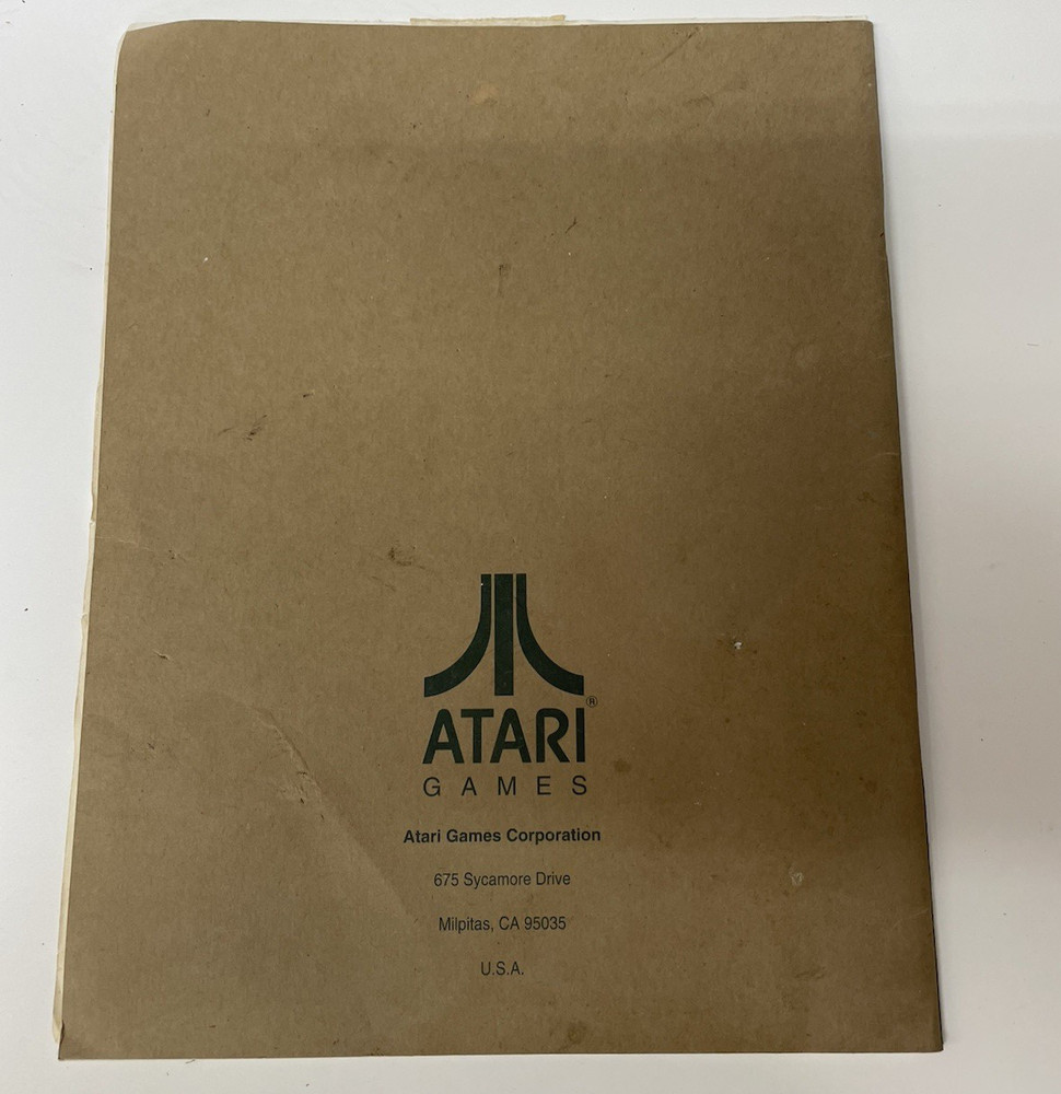 1992 Atari Knuckle Bash Universal Installation Instructions Manual