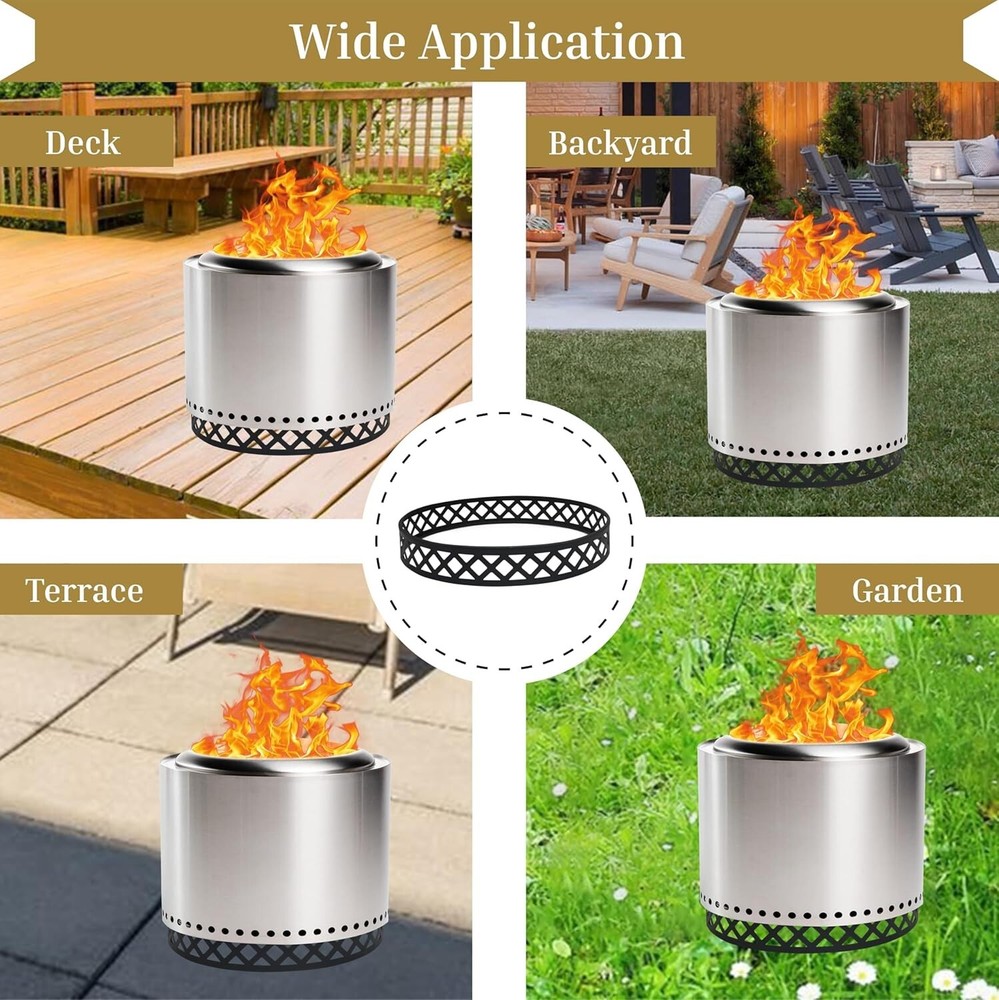 FEBTECH 17" Carbon Steel Firepit Stand - Compatible with 19.5" Firepit