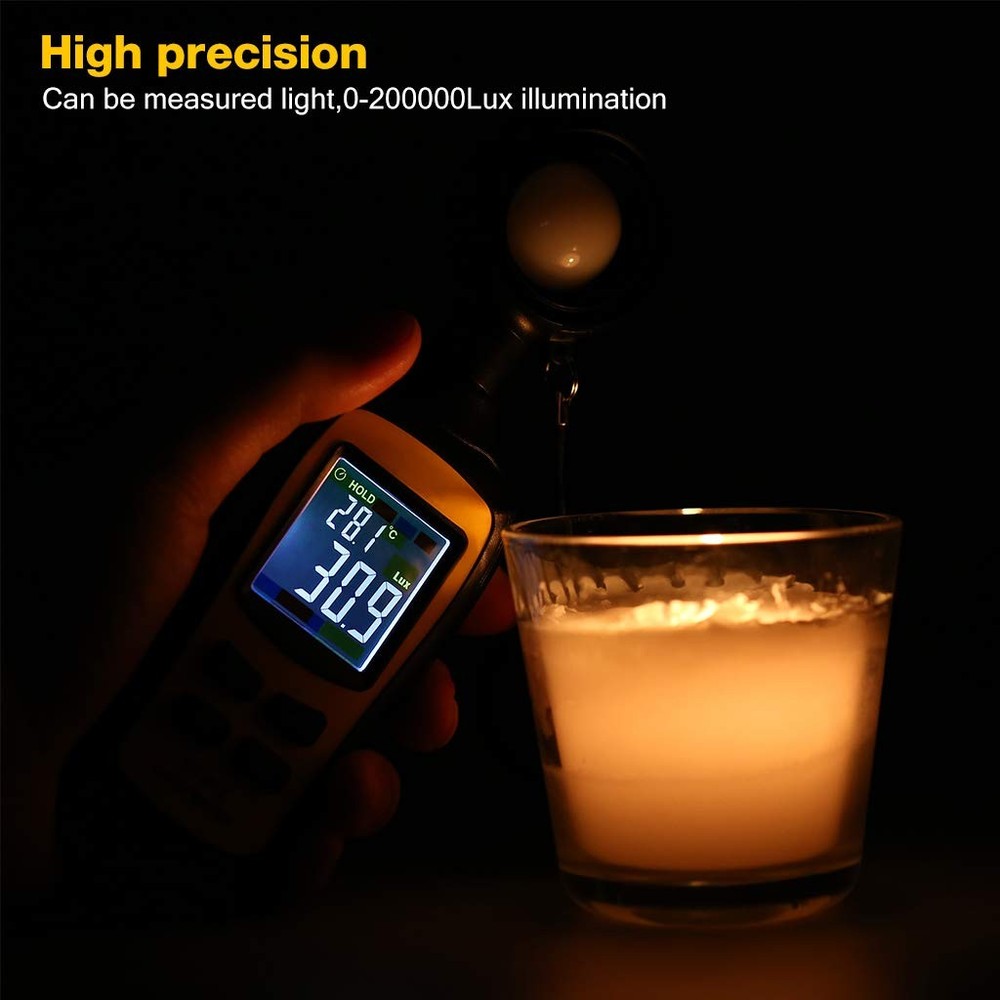 Light Meter Digital Illuminance Handheld Ambient small, Yellow