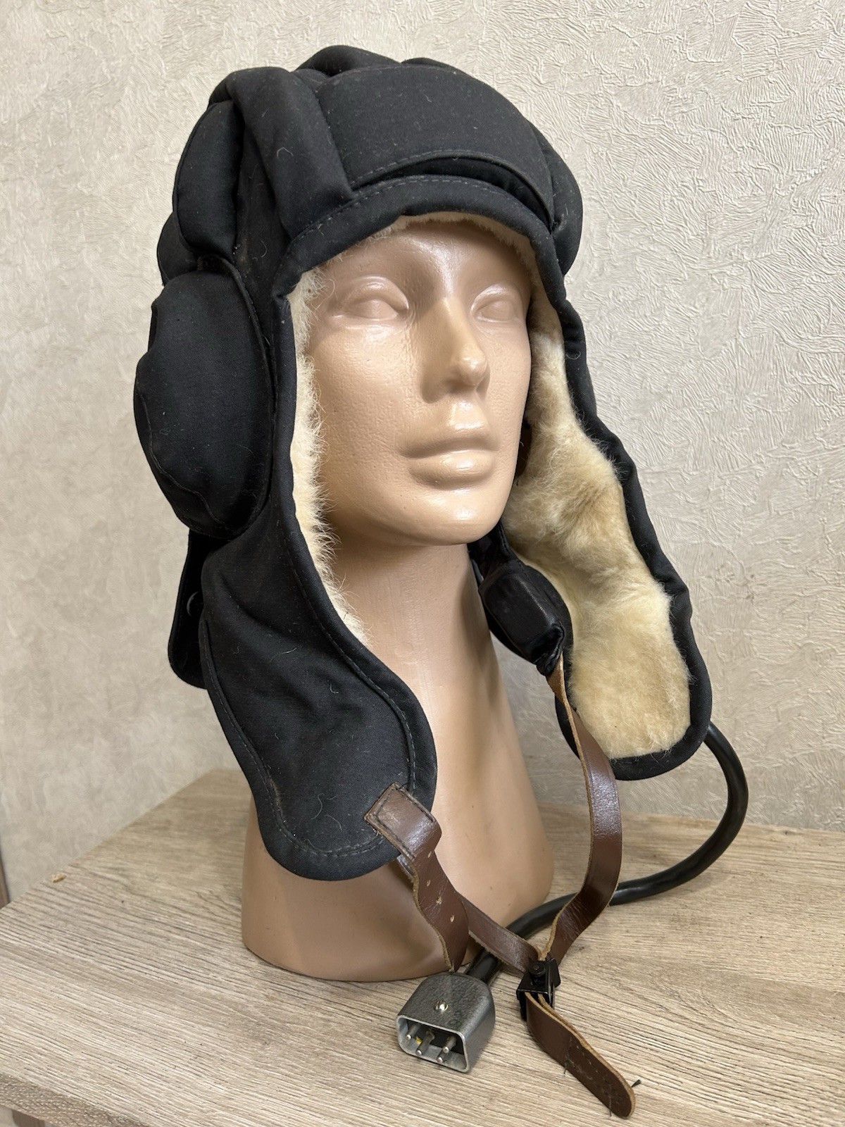 Helmet Tankman Original Vintage Soviet USSR Tankman Peaked cap Tankman.