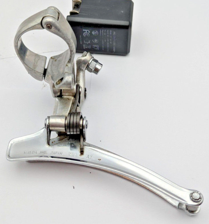 SUNTOUR CYCLONE FRONT DERAILLEUR JAPAN MAEDA 28.6 SILVER BOTTOM PULL