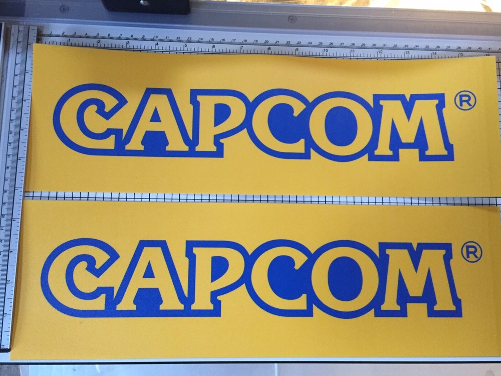 Laminated Capcom Arcade Side Art Sticker Pair 16” x 5”