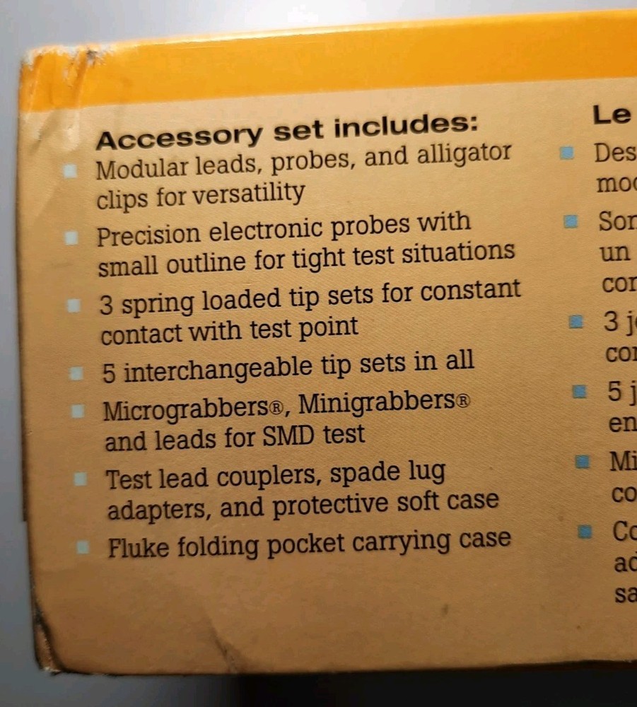 Fluke TLK287 Electronics Master Test Lead / Probe Set New Open Box