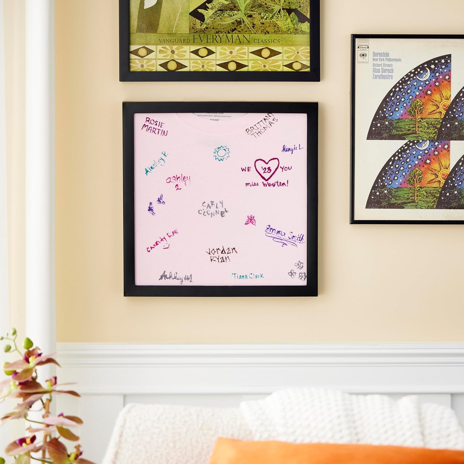 T-Shirt Display Frame - Display Case for Shirts, Jerseys, Memorabilia - Black, 1