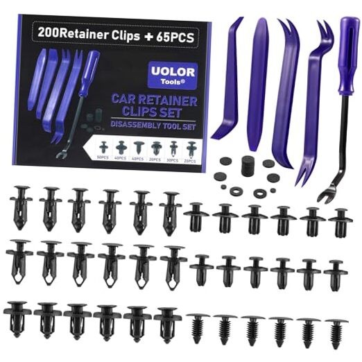 265PCS Car Bumper Retainer Clips Plastic Rivets Auto Auto Retainer Clips Set
