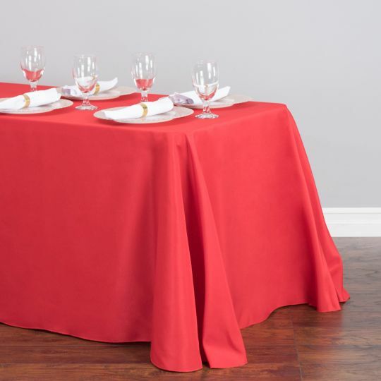 1/10 pack 90 x 156 in. Rectangular Polyester Tablecloths,33 Color Wedding Event