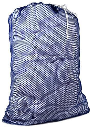 Commercial Mesh Laundry Bag - Sturdy Mesh Material with Drawstring Closure.