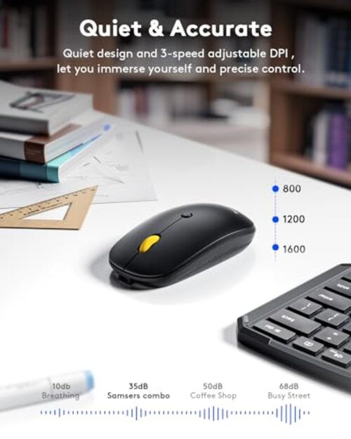 Ergonomic Foldable Keyboard and Mouse, KM09 Split Folding Bluetooth Keyboard