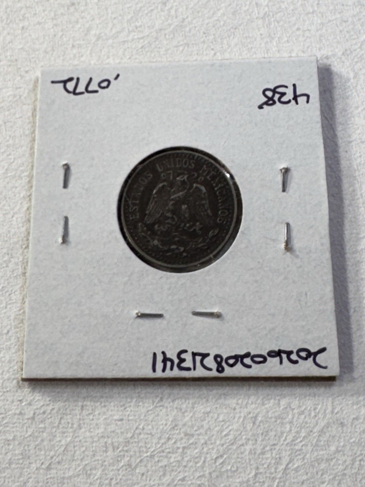 1941 Mexico 20 Centavos Silver Coin