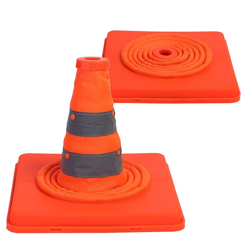 4 Pack 20 inch Collapsible Traffic Cones Multi Purpose Pop up Reflective Safe...