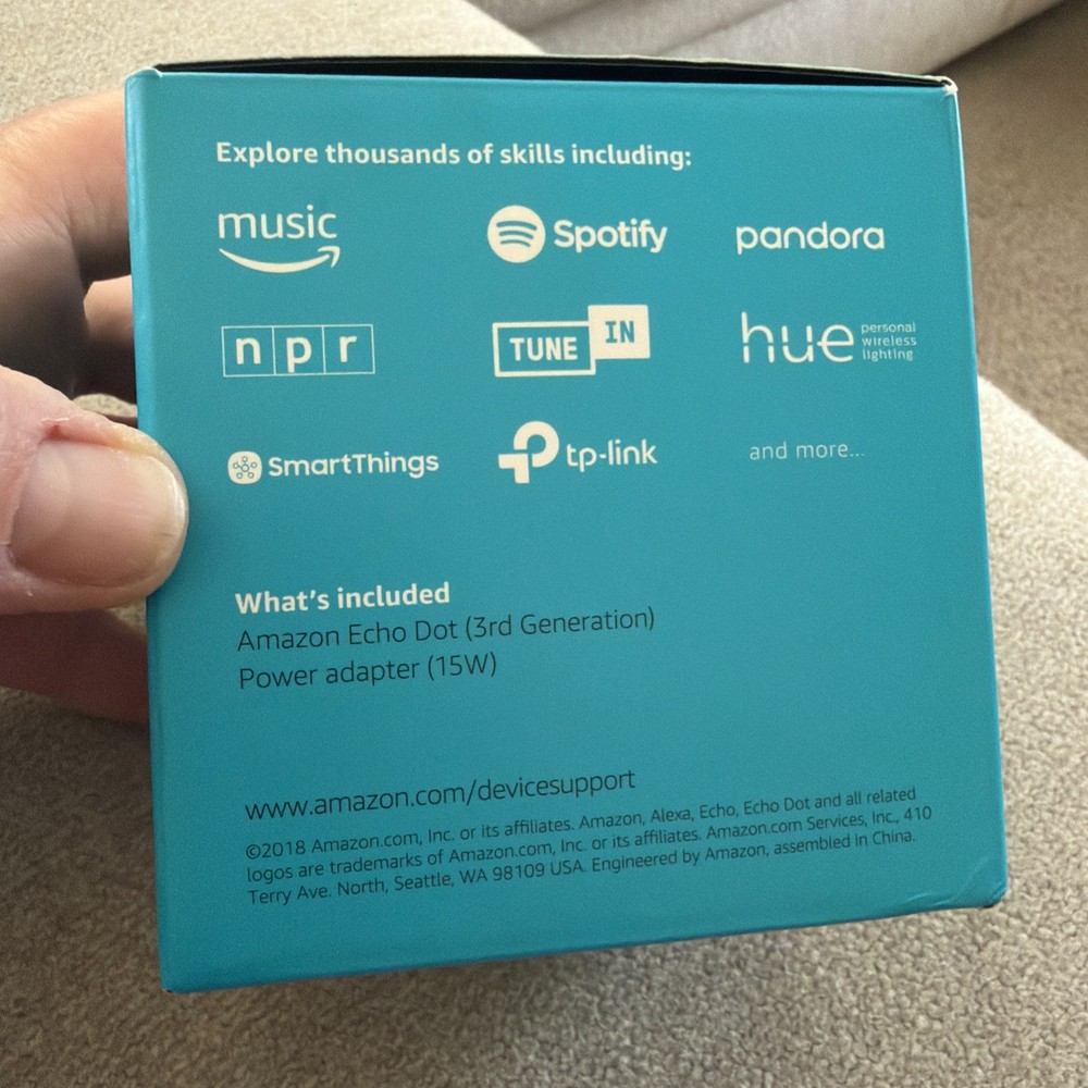 Amazon Echo Dot 3rd Gen Smart Speaker Bluetooth Alexa WiFi Heather Gray NEW