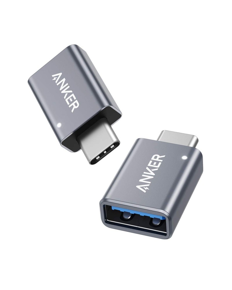 Anker USB C Adapter (2 Pack), C to High-Speed Data Gray