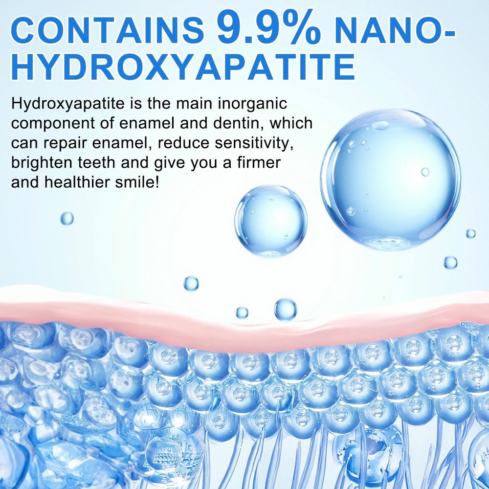 9.9% Hydroxyapatite Toothpaste, 4.23 Oz Nano Hydroxyapatite Toothpaste for E