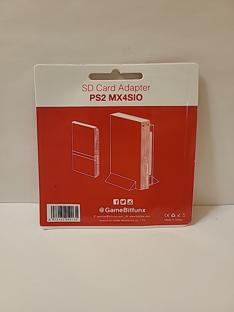 Bitfunx PS2 MX4SIO SD MicroSD Memory Card Adapter Clear Purple