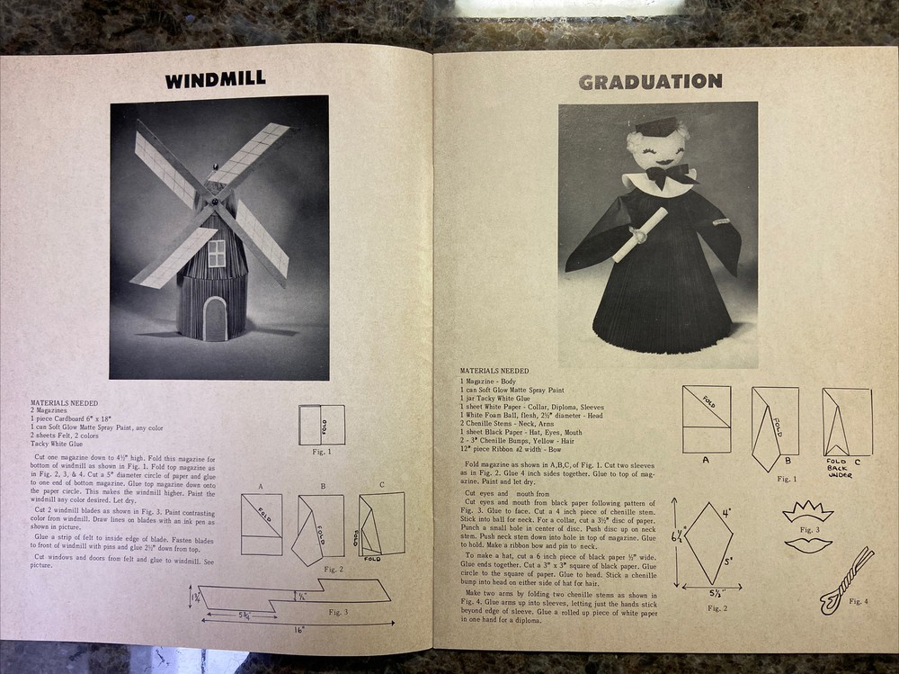 Vintage More Folded Magazine Projects - Craft Instruction Paperback