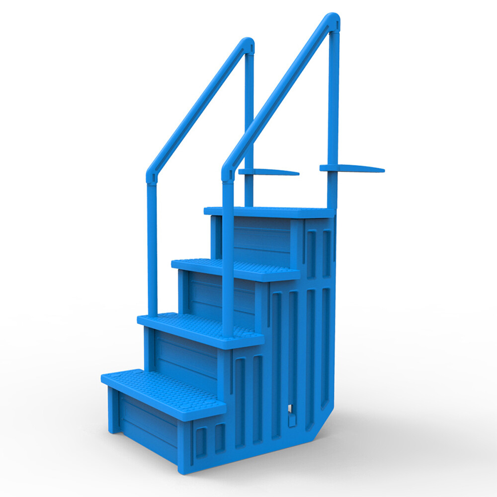 28" Wide Anti-Slip Pool Steps for Above Ground Swimming Pool (Various Options)