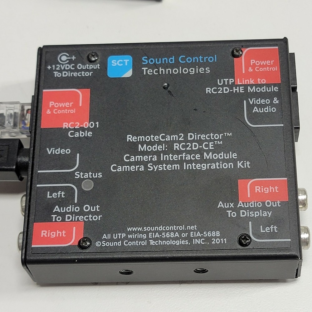 Sound Control Technologies RC2-Director Model RC2D-CE Camera System Integration